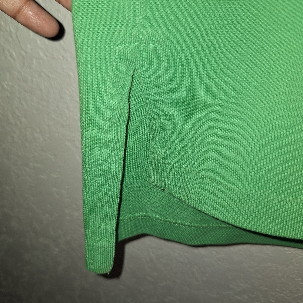 Polo Ralph Lauren Green Pink Logo Essential Polo Dress Shirt - XL - Picture 7 of 10